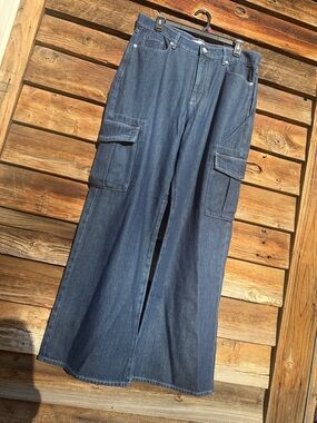 Loft wide leg cargo pants
